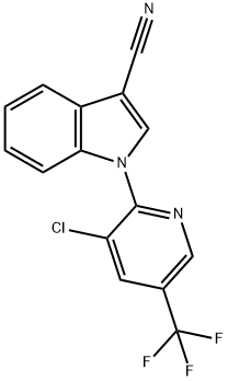 1-[3-Chloro-5-(trifluoromethyl)pyridin-2-yl]-1H-indole-3-carbonitrile 97% Struktur