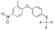 2-Methyl-4-nitro-1-[4-(trifluoromethyl)sulphanylphenoxy]benzene Struktur