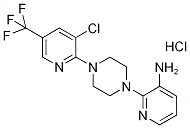 3-Amino-2-[4-[3-chloro-5-(trifluoromethyl)pyridin-2-yl]piperazin-1-yl]pyridine hydrochloride 97% Struktur