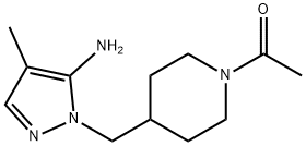 1-{4-[(5-Amino-4-methyl-1H-pyrazol-1-yl)methyl]piperidin-1-yl}ethan-1-one Structure