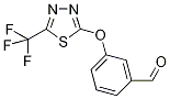 3-{[5-(Trifluoromethyl)-1,3,4-thiadiazol-2-yl]oxy}benzaldehyde Struktur