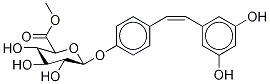 cis Resveratrol 4’-O-β-D-Glucuronide Methyl Ester Struktur