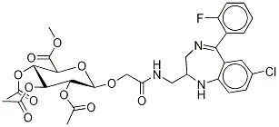 N-2-AMinoMethyl-N-hydroxyacetyl-7-chloro-2,3-dihydro-5-(2-fluorophenyl)-1H-1,4-benzodiazepine) β-D-Glucuronide Methyl Ester Triacetate Struktur