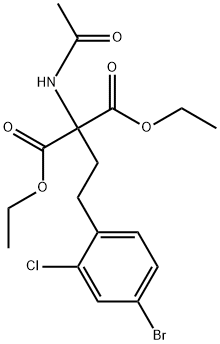 2-(Acetylamino)-2-[2-(4-bromo-2-chlorophenyl)ethyl]propanedioic Acid 1,3-Diethyl Ester Struktur