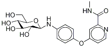 1-[4-[[2-[(MethylaMino)carbonyl]-4-pyridinyl]oxy]phenyl]aMino-1-deoxy-β-D-glucopyranose Struktur