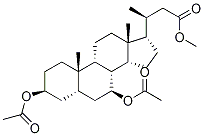 (3α,5β,7β)-3,7-Bis(acetyloxy)-24-norcholan-23-oic-d5 Acid Methyl Ester Struktur