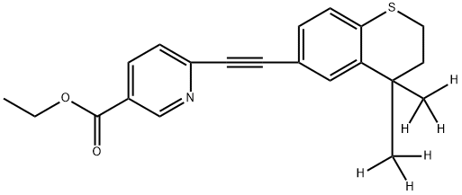 6-[2-(3,4-Dihydro-4,4-(diMethyl-d6)-2H-1-benzothiopyran-6-yl-d2)ethynyl]- Struktur