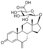 (17β)-6-Methylene-3-oxoandrosta-1,4-dien-17-yl β-D-Glucopyranosiduronic Acid Struktur