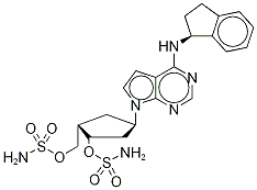 SulfaMic Acid [(1S,2S,4R)-4-[4-[[(1S)-2,3-dihydro-1H-inden-1-yl]aMino]
-7H-pyrrolo[2,3-d]pyriMidin-7-yl]-2-(O-sulfonaMide)cyclopentyl]Methyl Ester Struktur