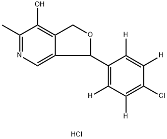 Cicletanine-d4 Hydrochloride Struktur