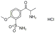 2-Amino-1-(4’-methoxy-3’-sulfonamidophenyl)-2-propanone-d3 Hydrochloride Struktur