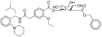 Repaglinide Acyl-β-D-glucuronide Benzyl Ester Struktur