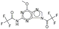 9-N-Trifluoroacetyl-2-trifluoroacetaMide-6-O-Methyl-d3-guanine Struktur