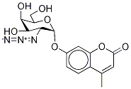 4-Methyl-7-[[2-(azido)-2-deoxy-α-D-galactopyranosyl]oxy]-2H-1-benzopyran-2-one Struktur