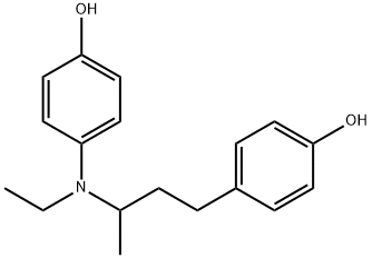 4-[3-(4-Hydroxyphenylethylamino)butyl]phenol Struktur