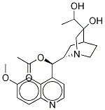 10,11-Dihydro-6’-methoxycinchonan-3,9,10-triol 9-Acetate Struktur