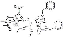 Benzyl 4-O-(2-Acetamido-2-deoxy-3,4,6-Tri-O-acetyl-β-D-glucopyranosl)-N-acetyl-α-D-muramic Acid Methyl Ester Struktur