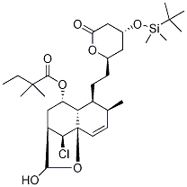 [3S-[3α,5β,5aα,6α(2S*,4S*),6α,9aα,10S*]]-2,2-DiMethyl-butanoic Acid 10-Chloro-6-[2-[4-[[(1,1-diMethylethyl)diMethylsilyl]oxy]tetrahydro-6-oxo-2H-pyran-2-yl]ethyl]-3,4,5,5a,6,7-hexahydro-2-hydroxy-7-Methyl-2H-3,9a-Methano-1-benzoxepin-5-yl Ester Struktur