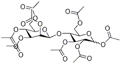 Acetyl 2,3,6-Tri-O-acetyl-4-O-(2,3,4,6-tetra-o-acetyl-D-mannopyranosyl)-D-glucopyranoside Struktur