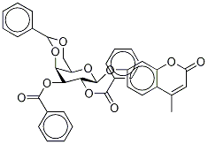 4-Methylumbelliferyl 2,3-Di-O-benzoyl-4,6-O-benzylidene--D-galactopyranoside Struktur