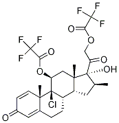 9a-Chloro-11,17a,21-trihydroxy-16-methylpregna-1,4-diene-3,20-dione-11,21-ditrifluoroacetate Struktur