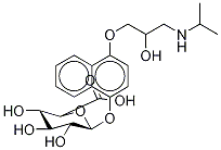 4-[2-Hydroxy-3-[(1-methylethyl-d7)amino]propoxy]-1-naphthalenyl -D-glucopyranosiduronic Acid Struktur