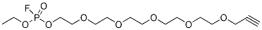 3,6,9,12,15-Pentaoxaoctadec-17-yn-1-yl Phosphonofluoridic Acid Ethyl Ester Struktur