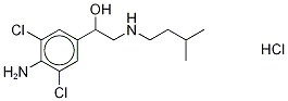 4-AMino-3,5-dichloro-α-[[(3-Methylbutyl)aMino]Methyl]benzeneMethanol Hydrochloride Struktur