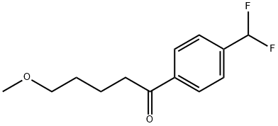 Desfluoro EP IMpurity D 5-Methoxy-1-[4-(difluoroMethyl)phenyl]-1-pentanone Struktur