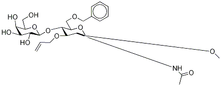 Methyl 2-(AcetylaMino)-2-deoxy-4-O-β-D-galactopyranosyl-6-O-(phenylMethyl)-3-O-2-propen-1-yl-β-D-glucopyranoside Struktur