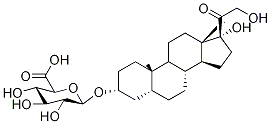 17,21-dihydroxy-20-oxo-5β-pregnan-3α-yl-d5 β-D-Glucopyranosiduronic Acid Struktur