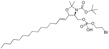 N-BOC-[N-3-O-ISOPROPYLIDENE]-1-(-BROMOETHYL)PHOSPHORYL-D-ERYTHRO-SPHINGOSINE Struktur