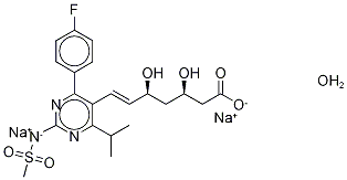 N-Desmethyl Rosuvastatin Disodium Salt Monohydrate Struktur