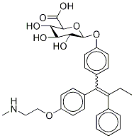 N-Desmethyl-4-hydroxy Tamoxifen β-D-Glucuronide 
(E/Z Mixture) Struktur