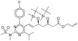 3,5-Di(tert-butyldiMethylsilyl) Rosuvastatin Allyl Ester Struktur