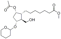 (1R,2S,3R,5S)-5-Acetyloxy-2-hydroxymethyl-3-tetrahydropyranyloxy-α-(phenylseleno)cyclopentaneheptanoic Acid Methyl Ester (Mixture of Diastereomers) Struktur