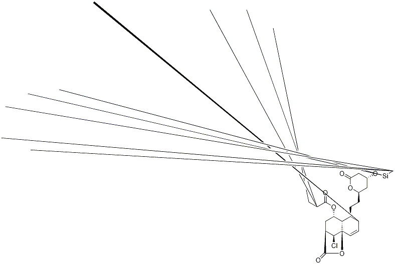 [3S-[3α,5β,5aα,6α(2S*,4S*),6α,9aα,10S*]]-2,2-DiMethyl-butanoic Acid 10-Chloro-6-[2-[4-[[(1,1-diMethylethyl)diMethylsilyl]oxy]tetrahydro-6-oxo-2H-pyran-2-yl]ethyl]-3,4,5,5a,6,7-hexahydro-7-Methyl-2-oxo-2H-3,9a-Methano-1-benzoxepin-5-yl Ester Struktur