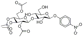 4-Nitrophenyl 3-O-(2,3,4,6-Tetra-O-acetyl--D-glucopyranosyl)--D-glucopyranoside Struktur