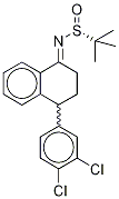 N-[4-(3,4-Dichlorophenyl)-3,4-dihydro-1(2H)-naphthalenylidene]-2-methyl-2-propanesulfinamide (Mixture of Diastereomers) Struktur