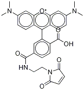 TetraMethyl RhodaMine-6-C2-MaleiMide Struktur