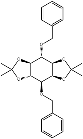 1,2:4,5-Bis-O-(1-Methylethylidene)-3,6-bis-O-(phenylMethyl)-D-Myo-inositol Struktur