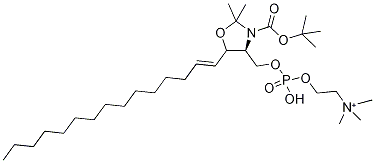 N-BOC-[N-3-O-ISOPROPYLIDENE]-D-ERYTHRO-SPHINGOSYLPHOSPHORYLCHOLINE Struktur