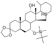 3,3-ETHYLENEDIOXY-7Μ-TERT-BUTYLDIMETHYLSILOXY-12Μ-HYDROXY-5Μ-PETROMYZONAL Struktur