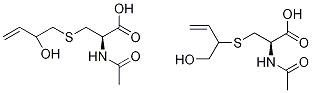 (R,S)-N-Acetyl-S-[1-(hydroxymethyl)-2-propenyl)-L-cysteine-d6 + (R,S)-N-Acetyl-S-[2-(hydroxymethyl)-3-propenyl)-L-cysteine-D6 Mixture Struktur