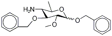 Benzyl 4-Amino-4,6-dideoxy-2-O-methyl-3-O-benzyl-D-glucopyranoside Struktur