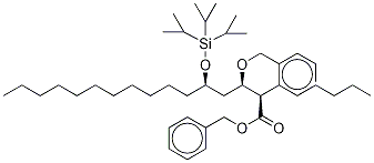 Benzyl (2S,3S,5S)-2-Hexyl-3-benzyloxy-5-(triisopropylsilyloxy)hexadecanoate Struktur