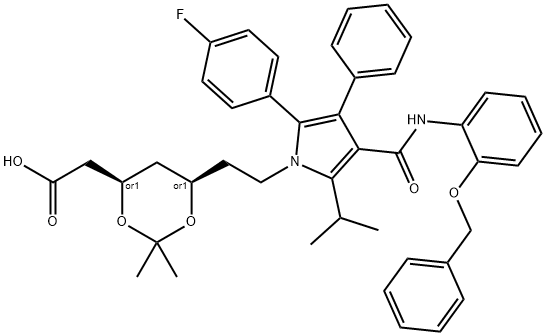 2-Benzyloxy Atorvastatin Acetonide Struktur