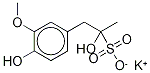 α,4-Dihydroxy-3-Methoxy-α-Methyl-benzeneethanesulfonic Acid MonopotassiuM Salt-d5 Struktur