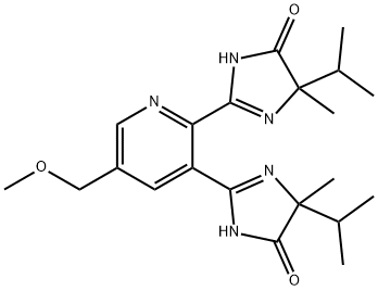 2,3-Bis(1,5-dihydro-5-methyl-5-(1-methylethyl-4H-Imadazol-4-one)-5-methoxymethyl Pyridine (Imazamox Impurity) Struktur