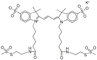 CYANINE 3 BISFUNCTIONAL MTSEA DYE, POTASSIUM SALT Struktur